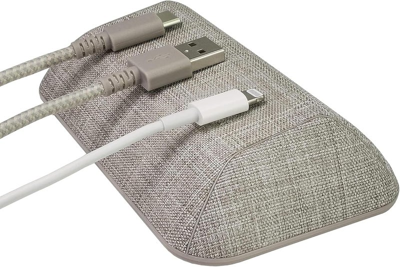 Smartish ® Magnetic Cord Holder - Bigger Cable Wrangler Organizer with Magnet Clips for Charger Management on Desktop, Nightstand - Holds 6+ Cables - Lightly Toasted Beige - Image 1